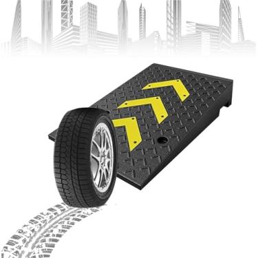 Imagem de MOMOBC Rampas limiares de borracha rampas de freio para galpão resistente para calçada carros cadeiras de rodas, motocicletas, caminhões, scooter, cortador de grama animais de estimação (50 x 80 x 12