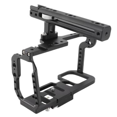 Imagem de KIMISS Equipamento de Gaiola de Câmera Em Liga de Alumínio Com Roscas de 1/4 3/8 Polegadas Sapatas Frias para BMPCC 4K 6K Suporte Estabilizador Leve e Durável para Produção de