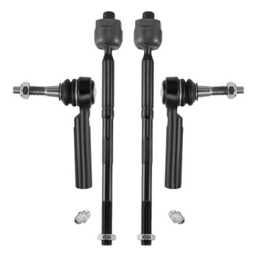 Imagem de BDFHYK Kit de terminais de direção 4 peças compatíveis com Chevrolet Silverado 1500 2014-2018, 2 ES800948 externos, 2 EV800938 internos