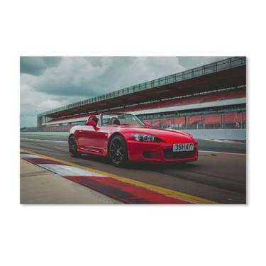 Imagem de HouLaiZhe Carro esportivo Jdm Car S2000 Cool Posters Canvas Wall Estética Decoração de parede Impressão de parede Sala de Galeria Decoração de parede para quarto sala de estar escritório 11 x 17