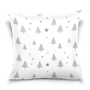 Imagem de Burbuja Capas de almofada 45,7 x 45,7 cm, árvore de Natal de veludo macio, capa decorativa para sofá, sofá, sala de estar, quarto