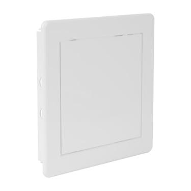 Imagem de Repa Market Painel de acesso de 15 x 15 cm para parede de gesso e teto – painel de porta de plástico ABS branco, placa de cobertura para furo de parede – à prova de ferrugem, fácil acesso e instalação