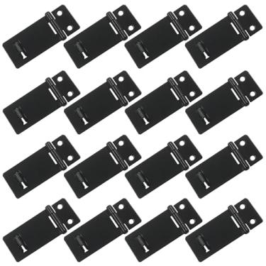 Imagem de Bivethoi Pacote com 16 trinco de ferrolho preto de 5 cm, cadeado de segurança, trava deslizante para porta, fechaduras de portão para cerca de madeira/gaiola de animais de estimação/armário/janela