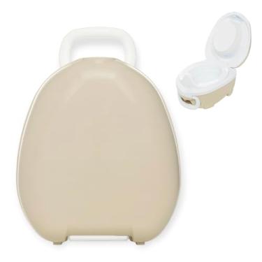 Imagem de My Carry Potty - Vaso sanitário bege natural para viagem, assento sanitário portátil premiado para crianças levarem para qualquer lugar