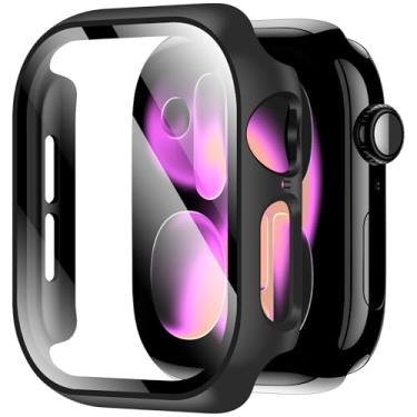 Imagem de YWXTW Capa compatível com Apple Watch Series 11/10 de 46 mm com protetor de tela, cobertura total premium ultra fina, capa protetora de vidro temperado para iWatch Series 11/10