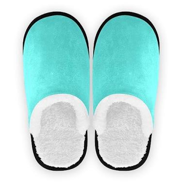 Imagem de Joisal Chinelos femininos portáteis Tie Dye Dragonflies para casa, chinelos de viagem para avião 35-45, Turquesa média, 9-12 US Women/9-12 US Men