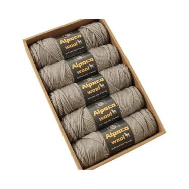 Imagem de Fio De Lã De Alpaca Multicolorido 500g 245 Kit De Tricô Grosso Para Ho