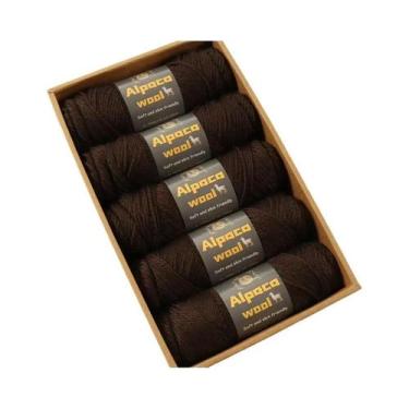 Imagem de Fio De Lã De Alpaca Multicolorido 500g 245 Kit De Tricô Grosso Para Ho