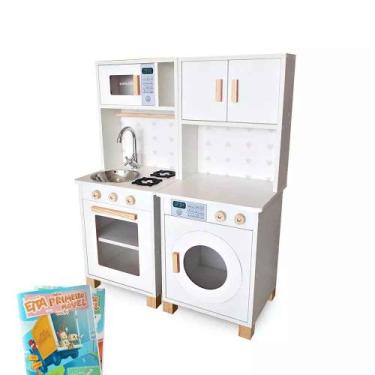 Imagem de Kit Educativo Mini Cozinha Infantil e Máquina de Lavar - Eita Casa Per