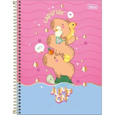 Imagem de Caderno Universitário Capyclub TILIBRA Capa Dura ESPIRAL - 10 Matérias 160 Folhas (Rosa)