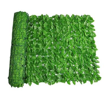 Imagem de FHYTGBS Parede de cerca de plantio verde artificial - parede de privacidade hera jardim pátio cerca de privacidade cerca de folha decoração de casa (cor: impressão a cores maçã, tamanho: 1mx3m)