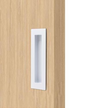 Imagem de Dontay Puxadores de porta de armário deslizantes Puxadores nivelados de 12 cm de comprimento Puxadores de dedo embutidos para porta de celeiro deslizante Puxadores de armário de aço inoxidável (4