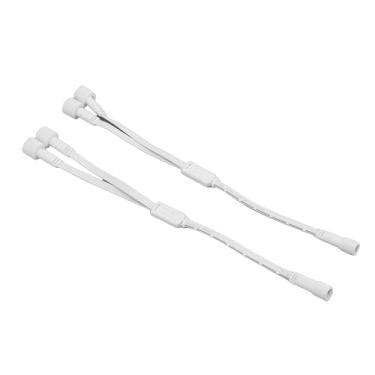 Imagem de Eujgoov Cabo Divisor Y Fêmea para 2 Machos, à Prova de água IP68 para H705A/B/C, Material de PVC, 22AWG, Cabo de Extensão de 6,6 Pés, Adaptador E26 E27 para Lâmpada GU10