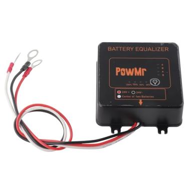 Imagem de Equalizador de bateria, solar, balanceador, preto, de equilíbrio de tensão inteligente para baterias de 12v, proteção de conexão reversa, 70x70x27mm