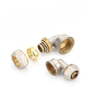Imagem de 1 peça 1/5.1 cm 3/10.2 cm 2.5 cm rosca fêmea 90 graus latão cotovelo encaixe conector acoplador OD 16/20/25/32 mm para adaptador de cobre combustível água (tubo de 25 mm x 1)
