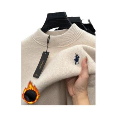 Imagem de Suéter Masculino De Veludo Com Gola Redonda, Casual, Marca De Designer