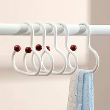 Imagem de 6 peças de cabides de sutiã para armário de plástico grosso, organizador de regatas, 6 ganchos de coração, capacidade para economizar espaço, organizadores de armário e armazenamento para regatas