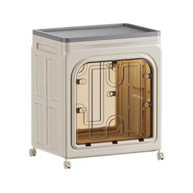 Imagem de Armazenamento Caixa de armazenamento de roupas flip-top com rodas de grande capacidade, colcha de quarto doméstico, armário de armazenamento organizador