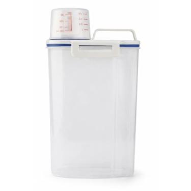 Imagem de Pote Hermético 2L com Copo Medidor e Tampa com Travas – Armazenamento Seguro de Alimentos | Organização de Cozinha | Vedação Perfeita – Storeasy