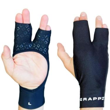 Imagem de Grappz Luvas de Compressão Esportivas – Alternativa à Tala para Dedo em Gatilho com Fita Adesiva – Manga e Suporte para Alívio da Dor da Artrite, Estabilizador Articular – Unissex, Tamanho S