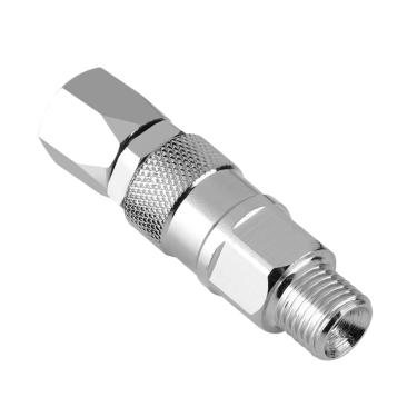 Imagem de Hyuduo Junta Giratória de 1/4 de Polegada de Aço Inoxidável Airless Pistola de Pulverização de Alta Pressão Conector de Mangueira Rotação de 360 ​​graus Livre de Ferrugem e Durável Com