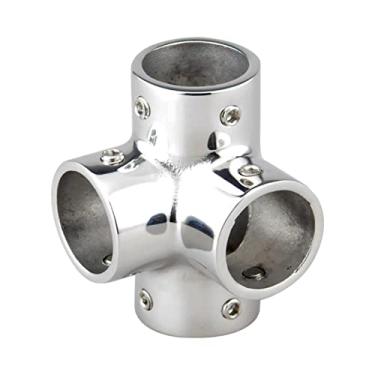 Imagem de Mqetly Conexão em T de 90 Graus para Corrimão de Barco de 25 Mm com 3 Vias - aço Inoxidável 316, Prata9