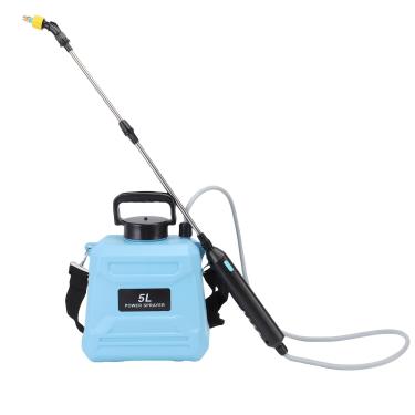 Imagem de Luocute Pulverizador de Jardim, Pulverizador Elétrico de 5L Com Bateria de 1200mAh e Bico Giratório, para Limpeza de Fertilização de Capina de Jardim de Gramado (Azul)