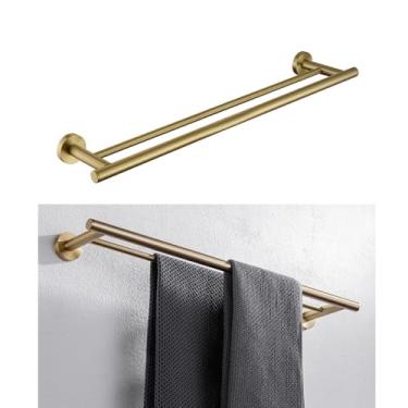 Imagem de Conjunto de ferragens de banheiro de aço inoxidável acessórios de banheiro toalheiro preto rack de barra de toalha dourada suporte de toalha, 002YG