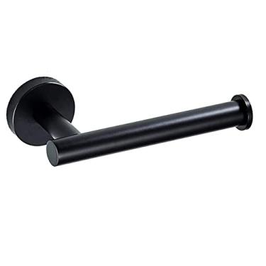 Imagem de Conjunto de acessórios de banheiro preto suporte de toalha de parede anel de aço inoxidável suporte de rolo de papel higiênico, suporte de papel higiênico, 1