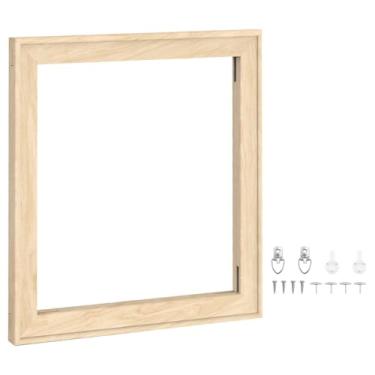 Imagem de PHOENIX Barras esticadoras de lona, kits de molduras de tela DIY 40,6 x 40,6 cm, moldura de madeira de pinho para pinturas a óleo, impressões, pintura por números e pôsteres