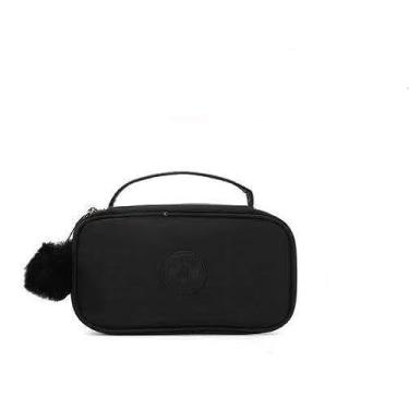 Imagem de Estojo escolar para adolescentes Estojo grande de nylon tático com divisórias(preto)