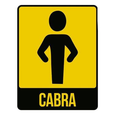 Imagem de Kit 3 Placas Sinalização Banheiro Feminino Cabra