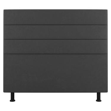 Imagem de Cabeceira Cama Box Casal Queen Size Malik 160cm Suede Cinza Escuro - Abmaza
