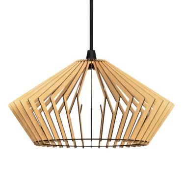 Imagem de Luminária Teto Tipo Pendente Dejavu Mdf Completa - Luminária Teto Tipo Pendente Dejavu Mdf Completa - Cor:mdf Cru