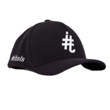 Imagem de Boné itals Preto Brasão Branco Fechado-Unissex