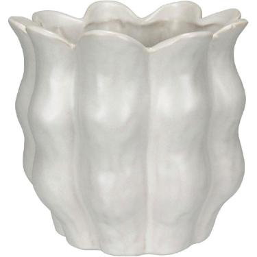 Imagem de VASO DECORATIVO ENFEITE CASA HOME&CO CERÂMICA 20x20x20cm BRANCO