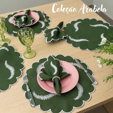 Imagem de Kit Jogo Americano Arabela 12 Pçs Souplats Mesa De 6 Lugares Mesa Post