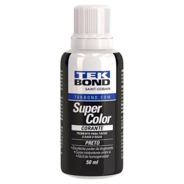 Imagem de Corante Liquido Para Tintas Super Color Preto 50Ml Tek Bond - Tekbond