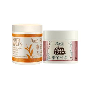 Imagem de Kit Creme de pentear Nutri Waves e Ativ Anti-frizz 500g - Apice
