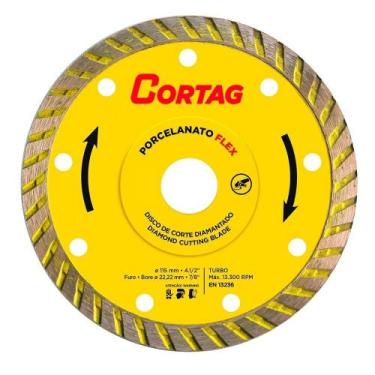 Imagem de Disco Diamantado Turbo Cortag Para Porcelanato Flex 115mm