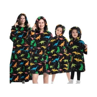 Imagem de Moletom Oversize De Inverno Em Sherpa E Fleece Polar Para Família, Com