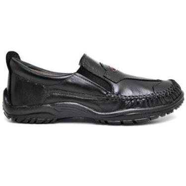 Imagem de Sapatilha Mocassim Masculina Casual em Couro Legítimo Super Leve Confortável e Antiderr...