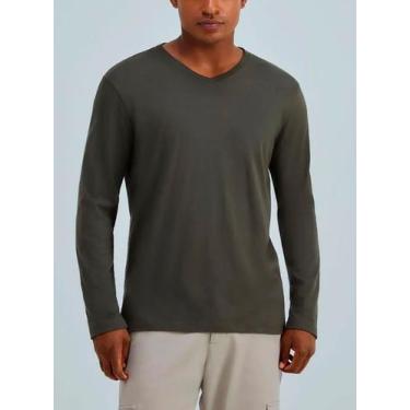 Imagem de Camiseta Manga Longa Hering 022D Masculina World Algodão T. P/EXG, M, 