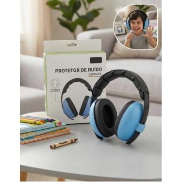Imagem de Fone Abafador Protetor Ouvido Ruído Infantil Ajustável Autis - Flexgol