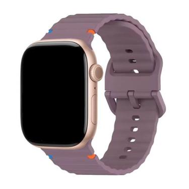 Imagem de Pulseira Esportiva Silicone Wave Compatível com Apple Watch - Baú do V
