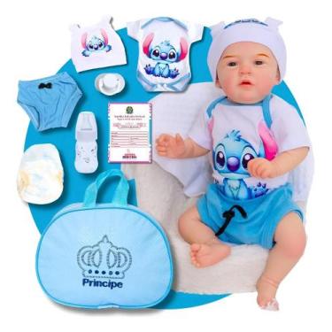 Imagem de Bebê Reborn Boneco Articulado Silicone Bolsa De Maternidade - Adora Re