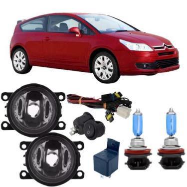 Imagem de Kit farol auxiliar citroen c4 vtr 2007 a 2013 e super branca - BIBAS