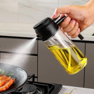 Imagem de Borrifador Azeite Vinagre Vidro Spray Cozinha Óleo Servir Salada Vasil