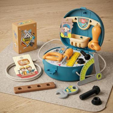 Imagem de Kit Maleta Ferramentas Divertida Bebê Infantil Menino Brinquedo Constr