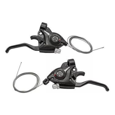 Imagem de Alavanca 21v Tipo Shimano Manete Aluminio Paco Mtb Pto Par
